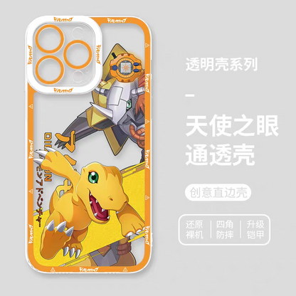 Japanese Cartoon Digimon Adventure Digital Monster Digivice Version | Agumon - iPhone Case 6 7 8 PLUS SE2 XS XR X 11 12 13 14 15 16 16e 17 Pro Promax 12mini 13mini