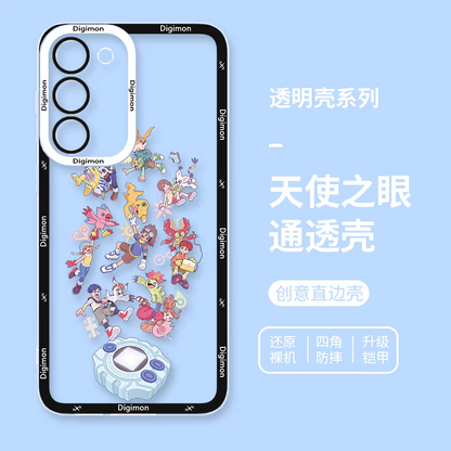 Anime Digimon Digital Monster Full Screen Colourful Verson | Icon Characters & Monster - Phone Case Samsung Galaxy S26 S25 S24 S23 S22 S21 FE Ultra Edge