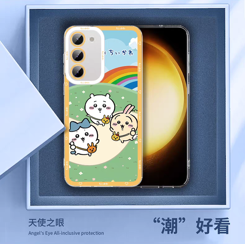 Japanese Cartoon Chiikawa | Hachiware Cosplay & Work - Phone Case Samsung Galaxy S25 S24 S23 S22 S21 FE Ultra Edge