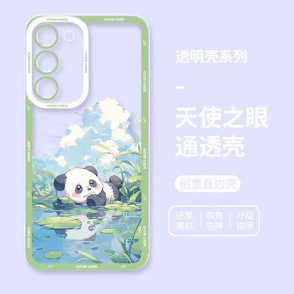 Japan Style Water Paint Cute Animal Style | Panda 5 Styles - Phone Case Samsung Galaxy S26 S25 S24 S23 S22 S21 FE Ultra Edge