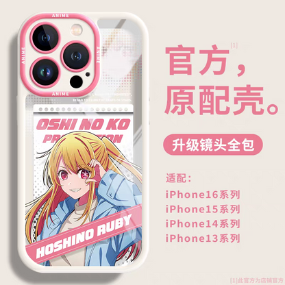 Japanese Cartoon Oshi no Ko Silicone Case | Colour Version 6 Styles - iPhone Case PLUS SE2 XS XR X 11 12 13 14 15 16 16e 17 17e Pro Promax 12mini 13mini