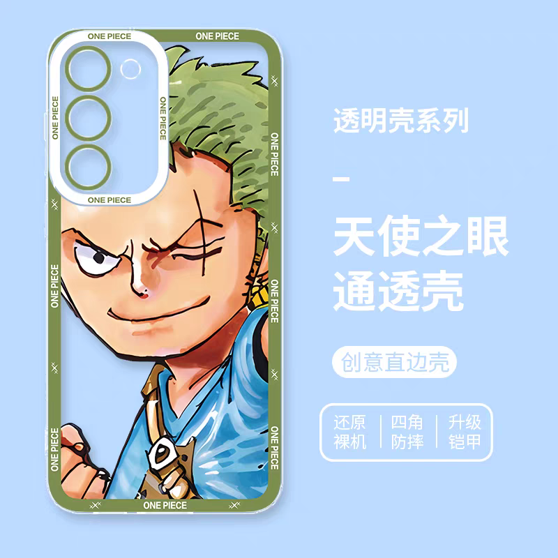アニメ ワンピース ビッグフェイスバージョン パート2 | ルフィ ゾロ 2スタイル - スマホケース Samsung Galaxy S26 S25 S24 S23 S22 S21 FE Ultra Edge