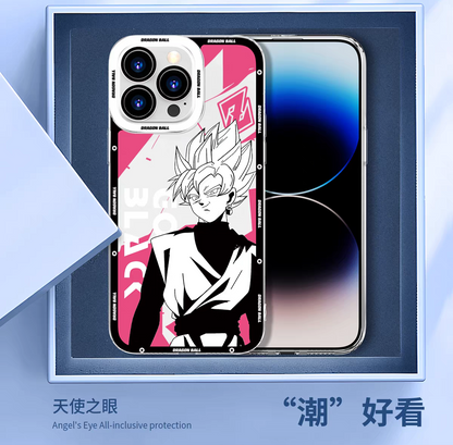 Japanese Anime Dragon Ball Comic Colour Background Version | Son Goku Vegeta Son Gohan Trunks Majin Buu Black Frieza Android 17 8 Styles - iPhone Case PLUS SE2 XS XR X 11 12 13 14 15 16 16e 17 17e Pro Promax 12mini 13mini