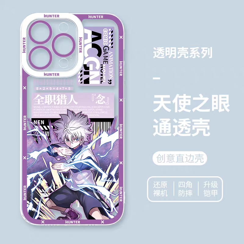 Japanese Anime Hunter X Hunter Anime Fighting Version | Gon Killua Kurapika Chrollo Leorio Matiy Hisoka Morow Meruem 8 Style - iPhone Case PLUS SE2 XS XR X 11 12 13 14 15 16 16e 17 17e Pro Promax 12mini 13mini