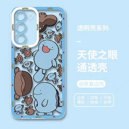 Japan Cartoon Pokemon | Brown Quagsire Wooper - Phone Case Samsung Galaxy S25 S24 S23 S22 S21 FE Ultra Edge