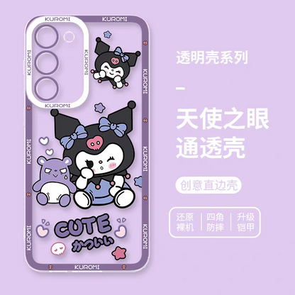 Japanese Cartoon Kuromi | Comic Style with Baku - Phone Case Samsung Galaxy S25 S24 S23 S22 S21 FE Ultra Edge