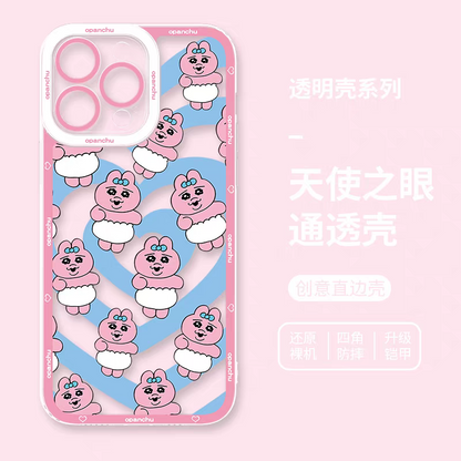 Cute Japanese Character Opanchu Usagi | Full Screen Bunny - iPhone Case PLUS SE2 XS XR X 11 12 13 14 15 16 17 Pro Promax 12mini 13mini