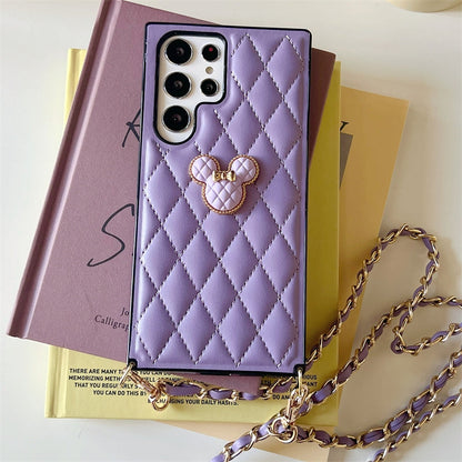 Japan Vintage Style | Minnie Mouse Purple Pink Black White Red Blue - Phone Case Samsung Galaxy S23 S22 S21 Plus Ultra KawaiiGiftLand