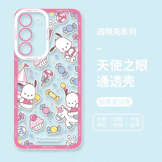 Japan Cartoon Sweets Pastel | Pochacco - Phone Case Samsung Galaxy S25 S24 S23 S22 S21 FE Ultra Edge