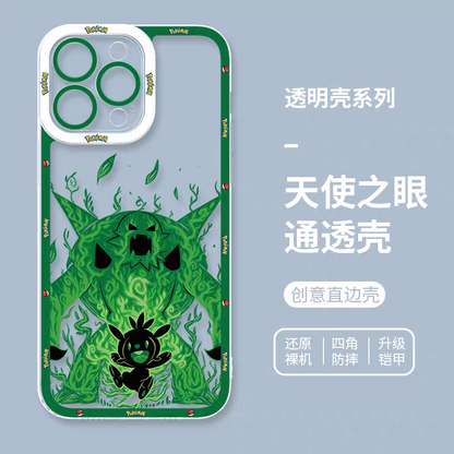 Japan Cartoon Pokemon Evolution Soul Version | Chespin Chesnaught - iPhone Case 6 7 8 PLUS SE2 XS XR X 11 12 13 14 15 16 16e Pro Promax 12mini 13mini