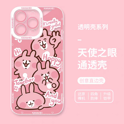 Japanese Cartoon Kanahei | 8 Styles Usagi Piske - iPhone Case 7 8 PLUS SE2 XS XR X 11 12 13 14 15 16 16e 17 Pro Promax 12mini 13mini