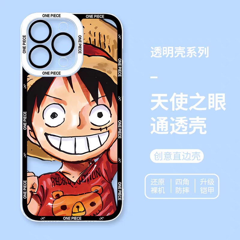 アニメ ワンピース ビッグフェイスバージョン パート2 | ルフィ ゾロ 2スタイル - iPhoneケース PLUS SE2 XS XR X 11 12 13 14 15 16 16e 17 17e Pro Promax 12mini 13mini