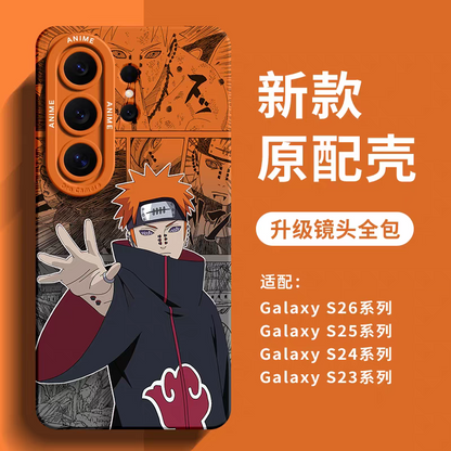Japanese Cartoon Naruto Silicone Case Comic Anime Style | Kurama Naruto Sasuke Jiraiya Uchiha Obito Itachi Minato Namikaze Pain - Phone Case Samsung Galaxy S26 S25 S24 S23 S22 S21 FE Ultra Edge