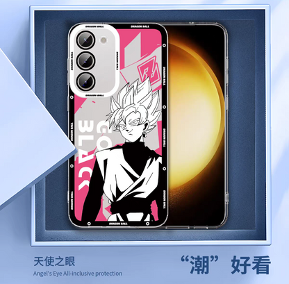 Japanese Anime Dragon Ball Comic Colour Background Version | Son Goku Vegeta Son Gohan Trunks Majin Buu Black Frieza Android 17 8 Styles - Phone Case Samsung Galaxy S26 S25 S24 S23 S22 S21 FE Ultra Edge