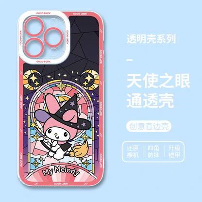 Japan Cartoon Halloween Glass Window Version | My Melody - iPhone Case 6 7 8 PLUS SE2 XS XR X 11 12 13 14 15 16 16e 17 Pro Promax 12mini 13mini