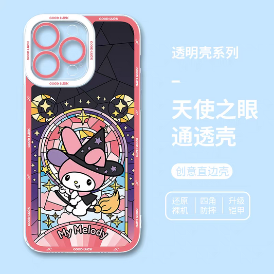 Japan Cartoon Halloween Glass Window Version | My Melody - iPhone Case 6 7 8 PLUS SE2 XS XR X 11 12 13 14 15 16 16e 17 Pro Promax 12mini 13mini