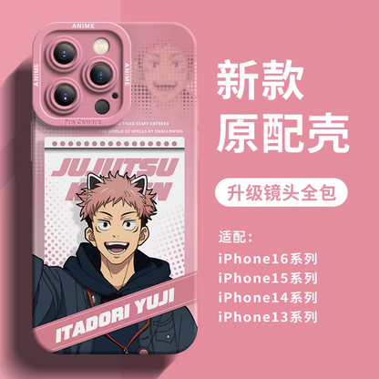 Japanese Anime Jujutsu Kaisen Silicone Case Daily Version | Yuji Megumi Kugisaki Satoru Inumaki Maki Nanami Geto - iPhone Case PLUS SE2 XS XR X 11 12 13 14 15 16 16e 17 17e Pro Promax 12mini 13mini