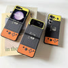 Japan Style Game Console | Switch Orange & Yellow - Phone Case Samsung Galaxy Z Flip Fold 3 4 5 6 7 W22 W23 W24 5 6 7 W22 W23 W24