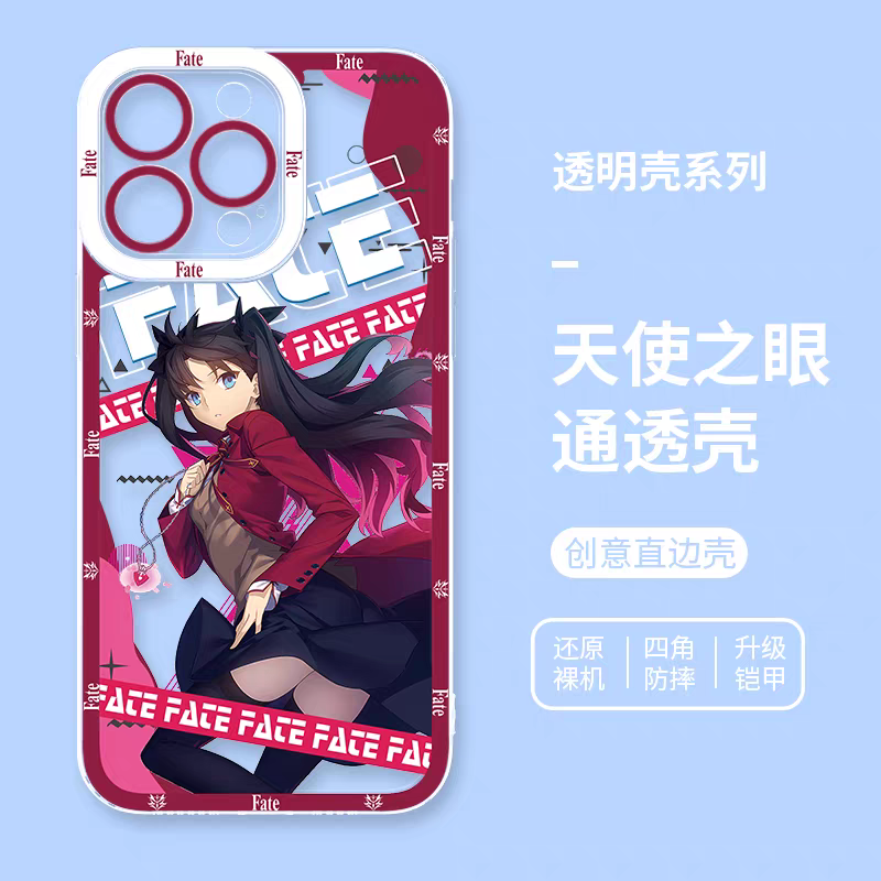 Japanese Anime Fate Stay Night | Tohsaka Rin - iPhone Case PLUS SE2 XS XR X 11 12 13 14 15 16 17 Pro Promax 12mini 13mini