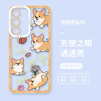 Japan Style Simple Cute Animals Style | Cats & Dogs Lucky Day 8 Styles - Phone Case Samsung Galaxy S26 S25 S24 S23 S22 S21 FE Ultra Edge