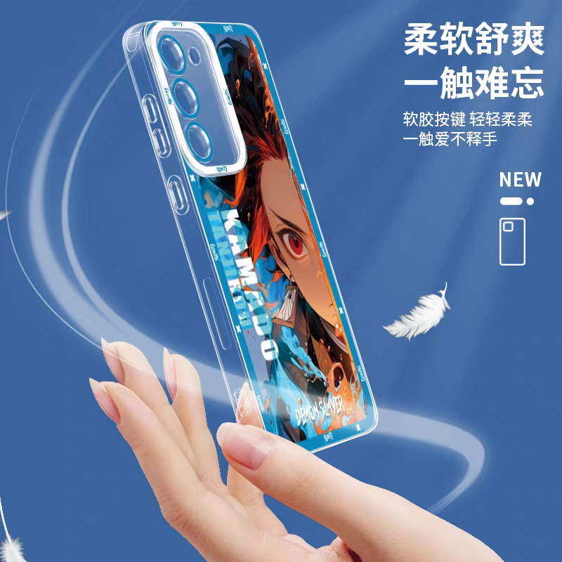 Japanese Anime Kimetsu no Yaiba Demon Slayer Hand Battle Style | Zenitsu - Phone Case Samsung Galaxy S25 S24 S23 S22 S21 FE Ultra Edge