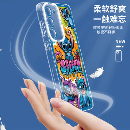 Cute Cartoon Stitch | 6 Summer Stitch - Phone Case Samsung Galaxy S25 S24 S23 S22 S21 FE Ultra Edge