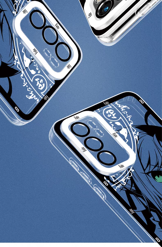 Japanese Anime Fate Stay Night Black Drawing with Colour Eyes Style | Mordred - Phone Case Samsung Galaxy S26 S25 S24 S23 S22 S21 FE Ultra Edge