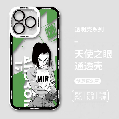 Japanese Anime Dragon Ball Comic Colour Background Version | Son Goku Vegeta Son Gohan Trunks Majin Buu Black Frieza Android 17 8 Styles - iPhone Case PLUS SE2 XS XR X 11 12 13 14 15 16 16e 17 17e Pro Promax 12mini 13mini