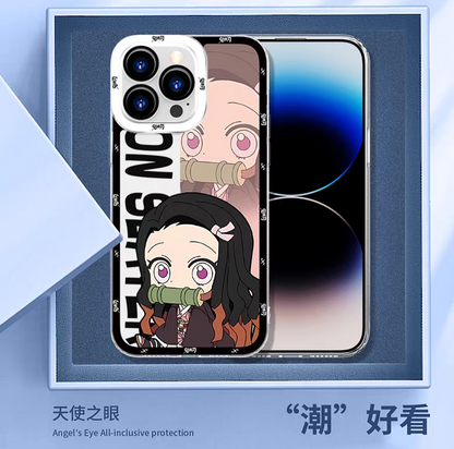 Japanese Anime Kimetsu no Yaiba Demon Slayer | Cute Style Zenitsu - iPhone Case 6 7 8 PLUS SE2 XS XR X 11 12 13 14 15 16 16e Pro Promax 12mini 13mini