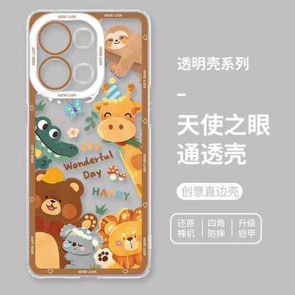 Japan Style Animal Zoo Full Screen Style | Wild & Cute 8 Styles - iPhone Case PLUS SE2 XS XR X 11 12 13 14 15 16 16e 17 17e Pro Promax 12mini 13mini