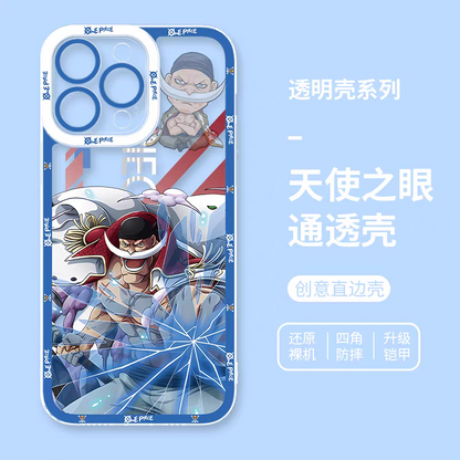 Japanese Cartoon One Piece | Edward Newgate Fighting - iPhone Case PLUS SE2 XS XR X 11 12 13 14 15 16 17 Pro Promax 12mini 13mini