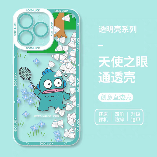 Japan Cartoon Hangyodon | Hangyodon with Badminton - iPhone Case PLUS SE2 XS XR X 11 12 13 14 15 16 17 Pro Promax 12mini 13mini