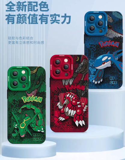 Japanese Cartoon Pokemon Silicone Case Digital Background Version | Venusaur - iPhone Case 6 7 8 PLUS SE2 XS XR X 11 12 13 14 15 16 16e 17 Pro Promax 12mini 13mini