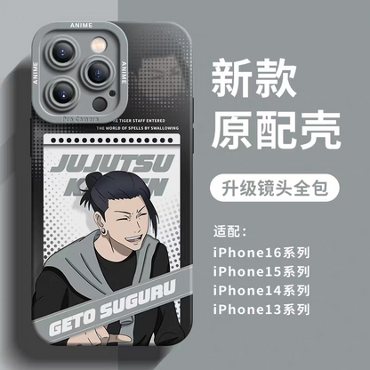Japanese Anime Jujutsu Kaisen Silicone Case Daily Version | Yuji Megumi Kugisaki Satoru Inumaki Maki Nanami Geto - iPhone Case PLUS SE2 XS XR X 11 12 13 14 15 16 16e 17 17e Pro Promax 12mini 13mini