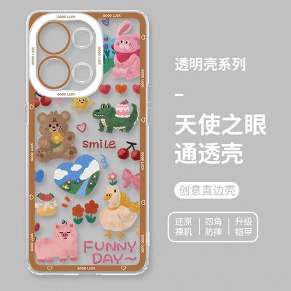Japan Style Animal Zoo Full Screen Style | Wild & Cute 8 Styles - iPhone Case PLUS SE2 XS XR X 11 12 13 14 15 16 16e 17 17e Pro Promax 12mini 13mini