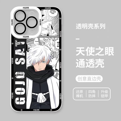 Japanese Anime Jujutsu Kaisen Comic Style | Satoru Gojo Okkotsu Yuta Syomen Sukuno Megumi Yuji Itadori Kenjaku Choso Kashimo Hajime 8 Styles - iPhone Case PLUS SE2 XS XR X 11 12 13 14 15 16 16e 17 17e Pro Promax 12mini 13mini