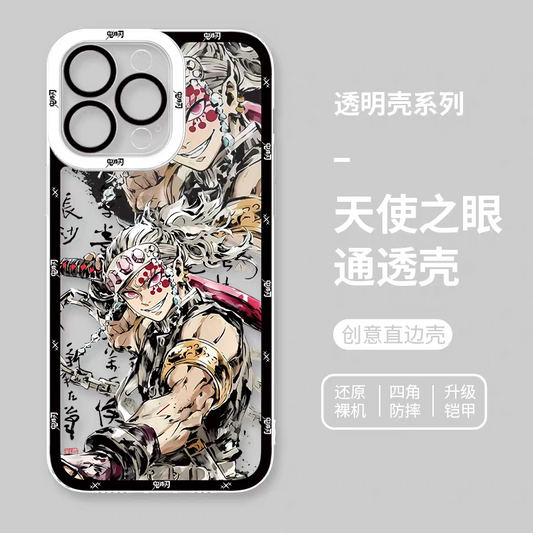 Japanese Anime Kimetsu no Yaiba Demon Slayer Fighting Style | Uzui Tengen - iPhone Case 7 8 PLUS SE2 XS XR X 11 12 13 14 15 16 16e 17 Pro Promax 12mini 13mini