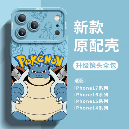 Japanese Cartoon Pokemon Silicone Case | Blastoise - iPhone Case 6 7 8 PLUS SE2 XS XR X 11 12 13 14 15 16 16e 17 Pro Promax 12mini 13mini