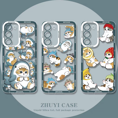 Japanese Cartoon Mofusand | Fruit Mofusand - Phone Case Samsung Galaxy S25 S24 S23 S22 S21 FE Ultra Edge - KawaiiGiftLand