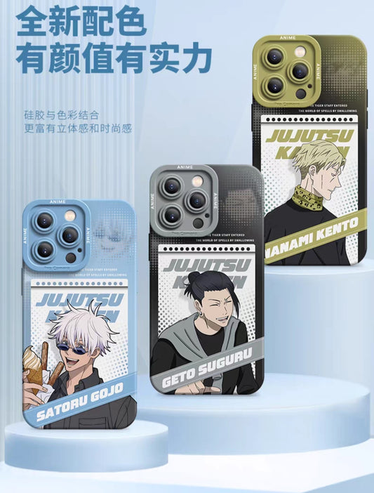 Japanese Anime Jujutsu Kaisen Silicone Case Daily Version | Yuji Megumi Kugisaki Satoru Inumaki Maki Nanami Geto - iPhone Case PLUS SE2 XS XR X 11 12 13 14 15 16 16e 17 17e Pro Promax 12mini 13mini