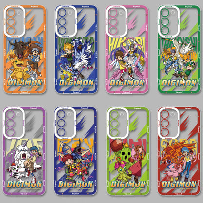Japanese Cartoon Digimon Adventure Digital Monster Clean Case | 1st Generation 8 Characters with Digimon - Phone Case Samsung Galaxy S26 S25 S24 S23 S22 S21 FE Ultra Edge