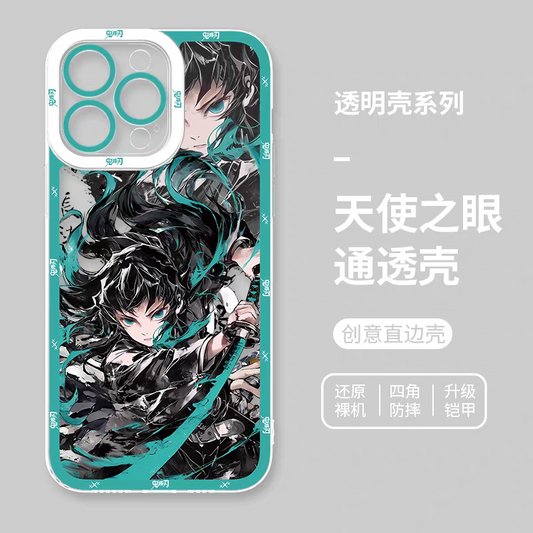 Japanese Anime Kimetsu no Yaiba Demon Slayer Fighting Style | Tokito Muichiro - iPhone Case 7 8 PLUS SE2 XS XR X 11 12 13 14 15 16 16e 17 Pro Promax 12mini 13mini