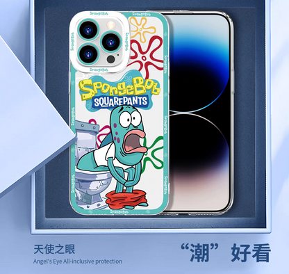 Cartoon Bikini Bottom Buddies | Children Fish - iPhone Case PLUS SE2 XS XR X 11 12 13 14 15 16 17 Pro Promax 12mini 13mini