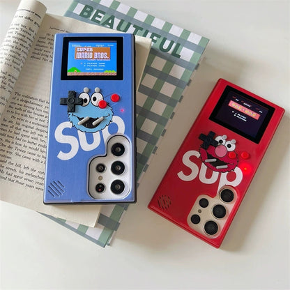 Cute Cartoon Game Consoles Phone Case | Red Blue Monster - Phone Case Samsung Galaxy S23 S22 S21 Ultra KawaiiGiftLand