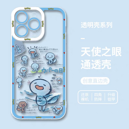Japan Cartoon Pokemon | Quagsire Wooper Part2 - iPhone Case PLUS SE2 XS XR X 11 12 13 14 15 16 16e 17 17e Pro Promax 12mini 13mini