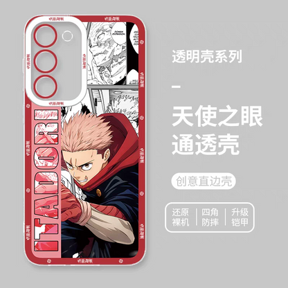 Japanese Anime Jujutsu Kaisen Comic Style | Satoru Gojo Okkotsu Yuta Syomen Sukuno Megumi Yuji Itadori Kenjaku Choso Kashimo Hajime 8 Styles - Phone Case Samsung Galaxy S26 S25 S24 S23 S22 S21 FE Ultra Edge