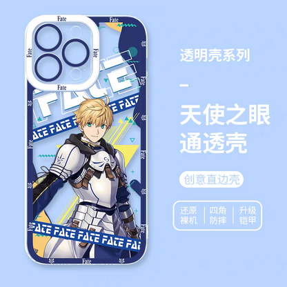 Japanese Anime Fate Stay Night | Arthur Pendragon Saber - iPhone Case PLUS SE2 XS XR X 11 12 13 14 15 16 17 Pro Promax 12mini 13mini