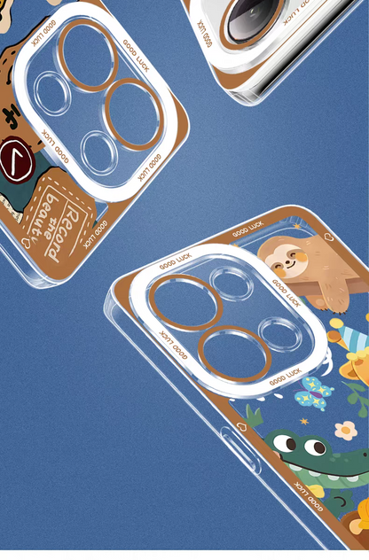 Japan Style Animal Zoo Full Screen Style | Wild & Cute 8 Styles - iPhone Case PLUS SE2 XS XR X 11 12 13 14 15 16 16e 17 17e Pro Promax 12mini 13mini