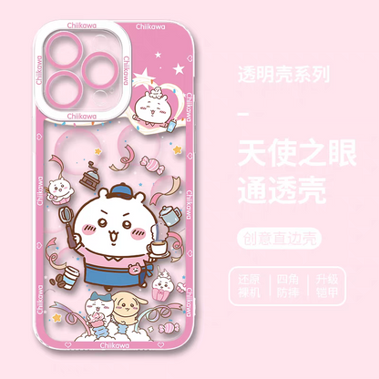 Japanese Cartoon Chiikawa Cafe Waiter | Chiikawa - iPhone Case 6 7 8 PLUS SE2 XS XR X 11 12 13 14 15 16 16e 17 Pro Promax 12mini 13mini