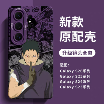 Japanese Cartoon Naruto Silicone Case Comic Anime Style | Kurama Naruto Sasuke Jiraiya Uchiha Obito Itachi Minato Namikaze Pain - Phone Case Samsung Galaxy S26 S25 S24 S23 S22 S21 FE Ultra Edge